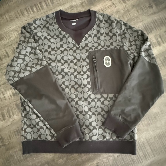 Coach Gray Patterned Lightweight Jacket/Used - Picture 4 of 5